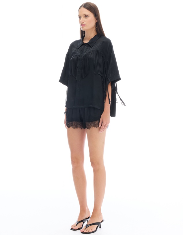 THE TALES - Ibiza Nights Satin Fringed Shirt