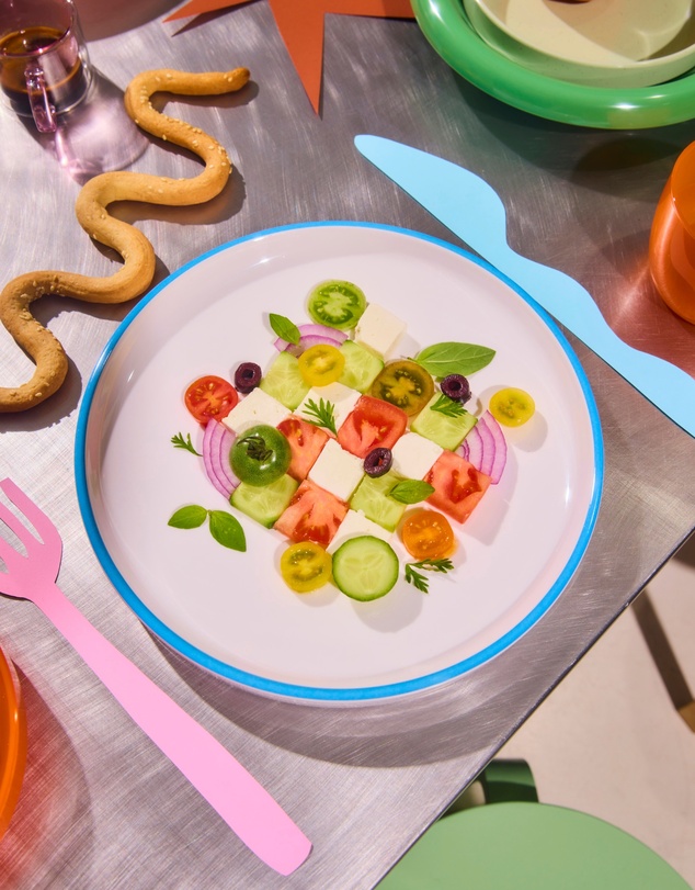 House of Nunu - Biggie Melamine Plate in Sky Blue