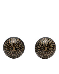 Pre-Loved by Azura Reborn - Pre-Loved CC Resin and Gold Plated Button Clip On Earrings