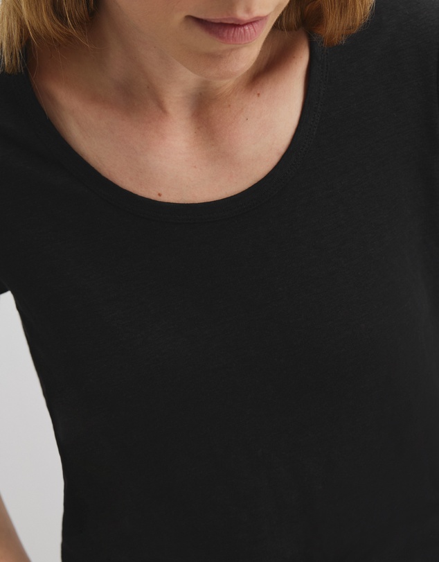 Country Road - Linen Scoop Neck T-shirt