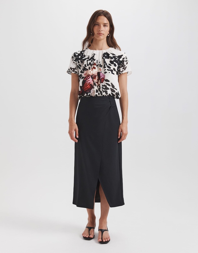 SABA - Dharma Drape Midi Skirt