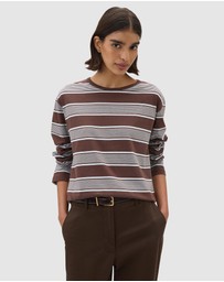 Oroton - Long Sleeve Stripe Tee