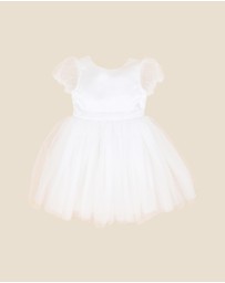 Bebe by Minihaha - Spot Chiffon Puff Sleeve Dress With Back Bow - Kids