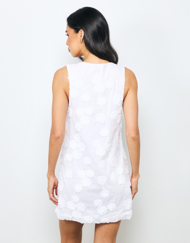 AERE - Nahla Floral Applique Mini Dress
