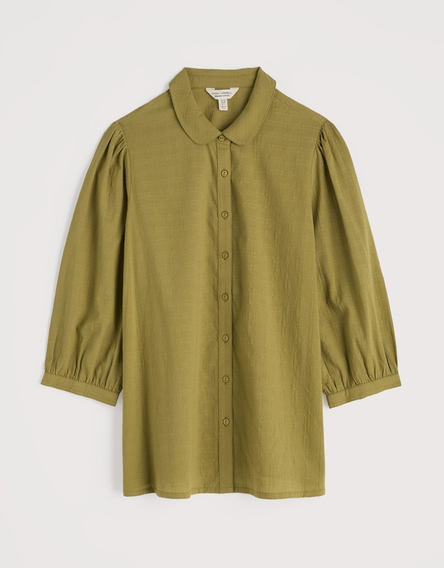 Seasalt - Seasalt Cornwall Green Hope Cottage Organic Cotton Check Blouse