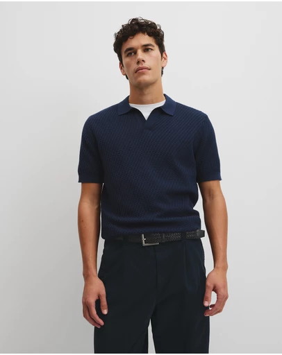Country Road - Australian Cotton Basket Knit Polo
