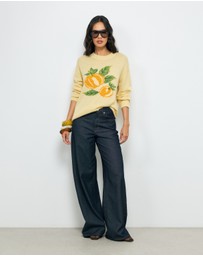 AERE - Citrus Intarsia Knit Jumper