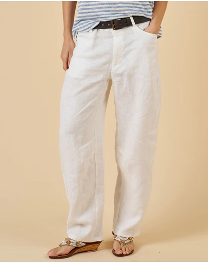CAMIXA - Aosta Linen Barrel Pants