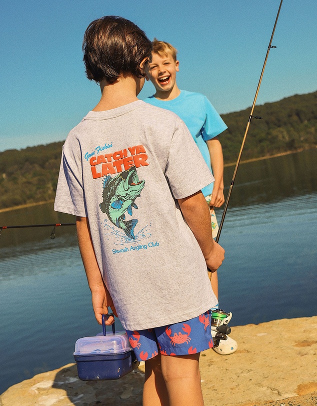 Skwosh - Catch Ya Boys Back Print Tee in Stone