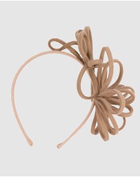 Max Alexander - Felt Beige Loops Fascinator