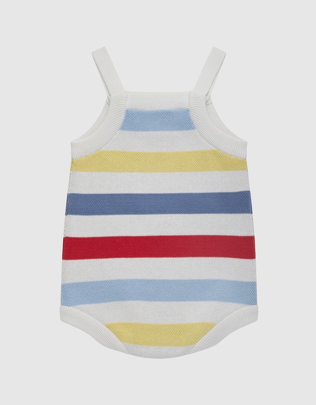 Kynd Baby - Miffy Knit Romper in Multi Stripe