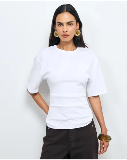 AERE - Mara Gathered Waist Top