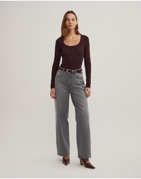 Witchery - Scoop Neck Long Sleeve Top