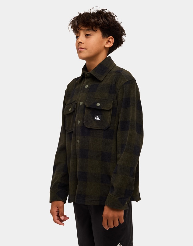 Quiksilver - Boys 8 to 16 Bering Strait Check Long Sleeve Shirt