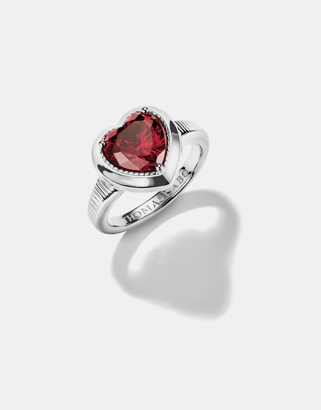 THOMAS SABO - THOMAS SABO Ring with Red Heart Zirconia Stone Silver
