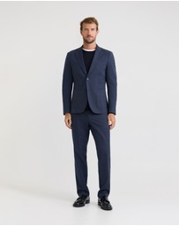 Oxford - Marlo Herringbone Cotton Trousers