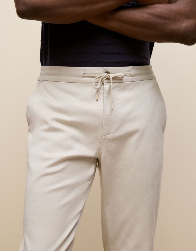 Trenery - Soft Drawcord Chino in Stone