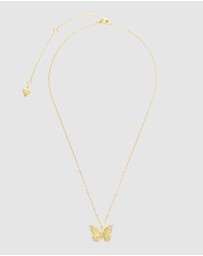 Wanderlust + Co - Butterfly Rainbow & Gold Necklace