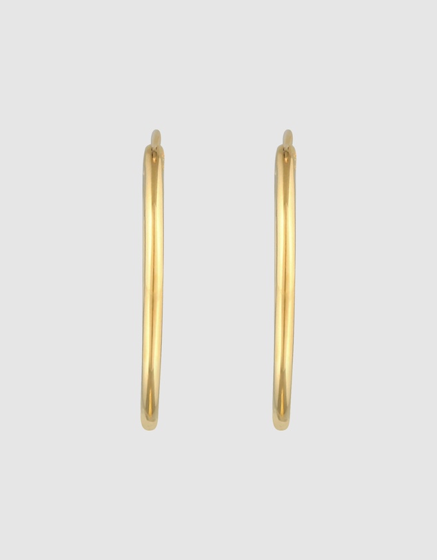 Elli Jewelry - Minimalist Hoop Earrings in Gold-Plated 925 Silver
