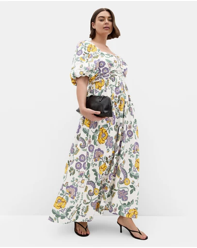 City Chic - Ellea Floral Print Maxi Dress