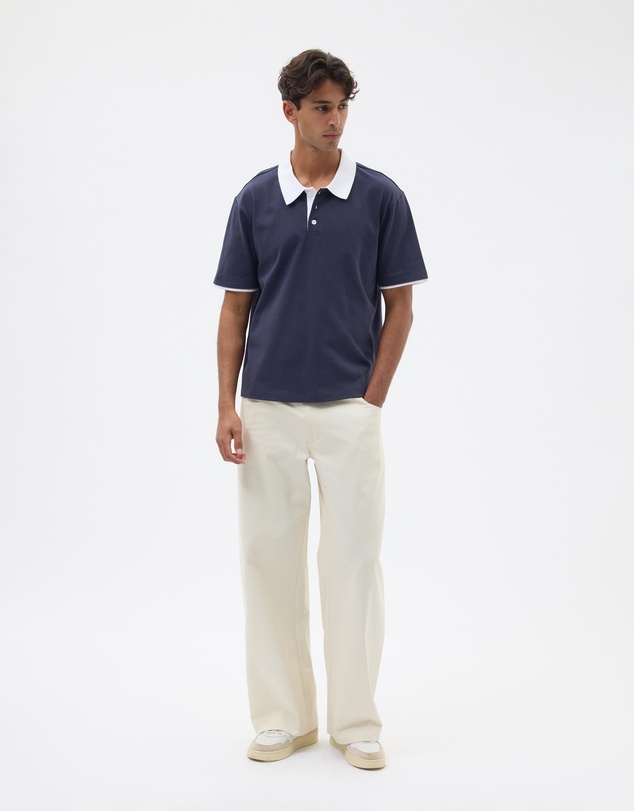 AERE - Contrast Short Sleeved Polo