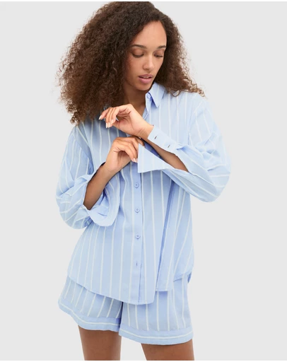 Seed Heritage - Stripe Shirt and Short PJ Set