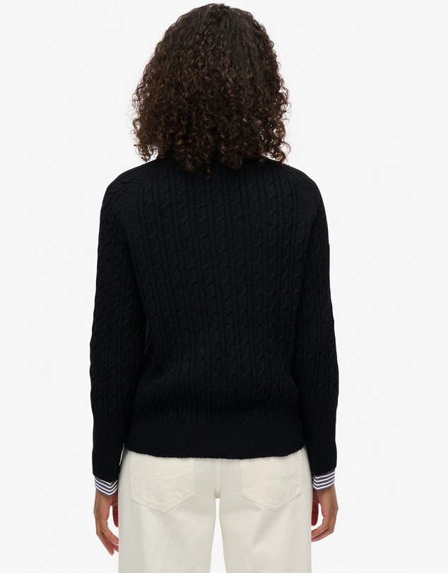 Superdry - Brushed Cable Half Zip Knit