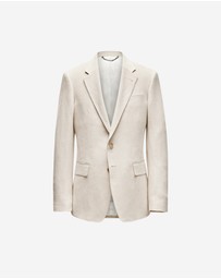 Calibre - Linen Cotton Twill Suit Jacket Natural