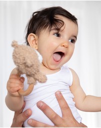 Living Textiles - Ring Rattle & Dummy Chain Gift Set - Cuddly Bear