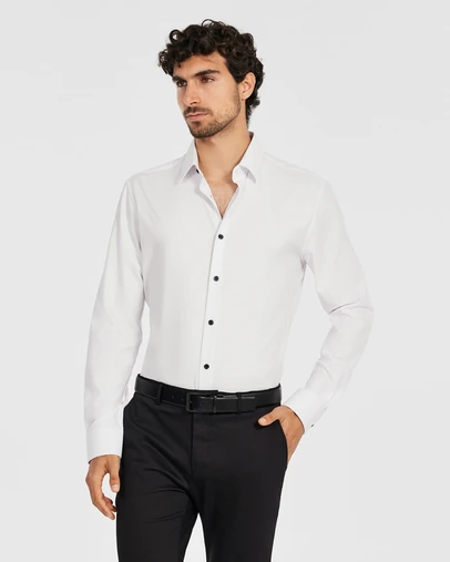 Tarocash - Cy Slim Textured Bamboo Shirt