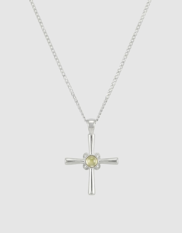 HOUSE OF SLANI - Silver Cross Necklace