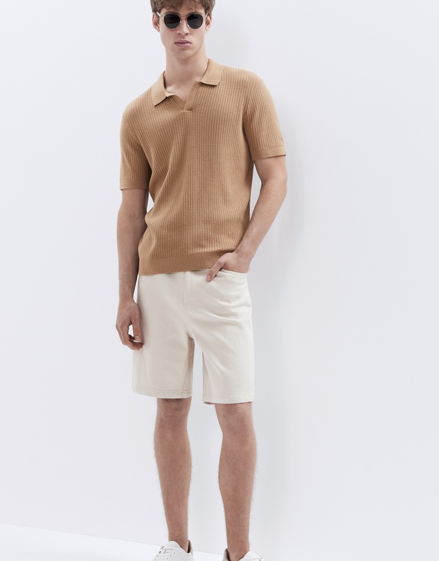 UNISON - Wavy Stitch Knit Polo