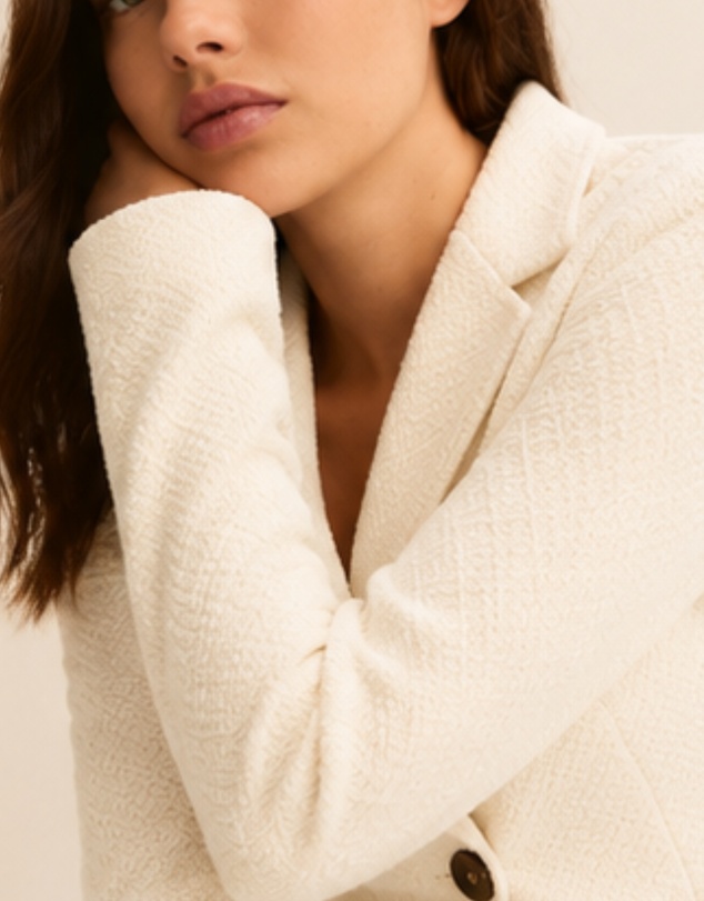 Emme | Max Mara Group - Wool White Textured Blazer