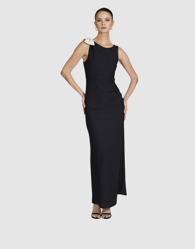 Romance by Honey and Beau - Gisella Bow Shoulder Detail Dress