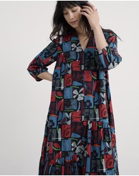 Seasalt - Seasalt Cornwall Multi Windblown Tiered V-Neck Dress