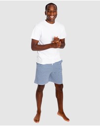Sant And Abel - Men's Marina Jersey Stripe Sleep Shorts