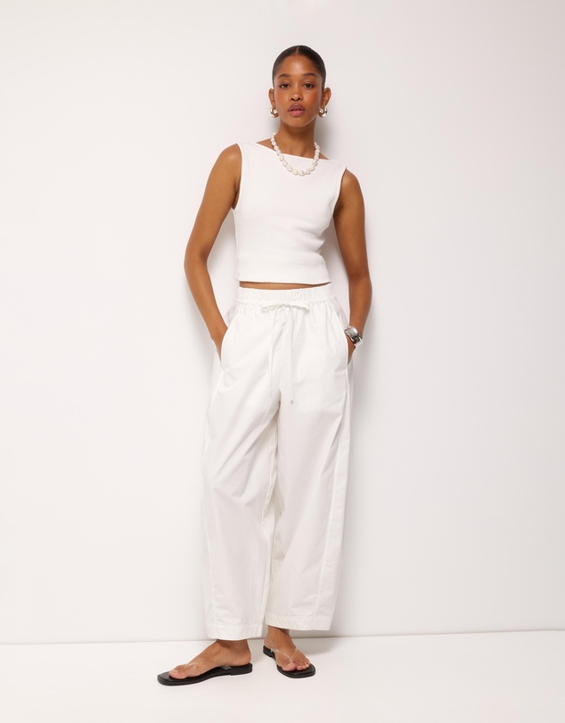 AERE - Organic Cotton Barrel Leg Pants