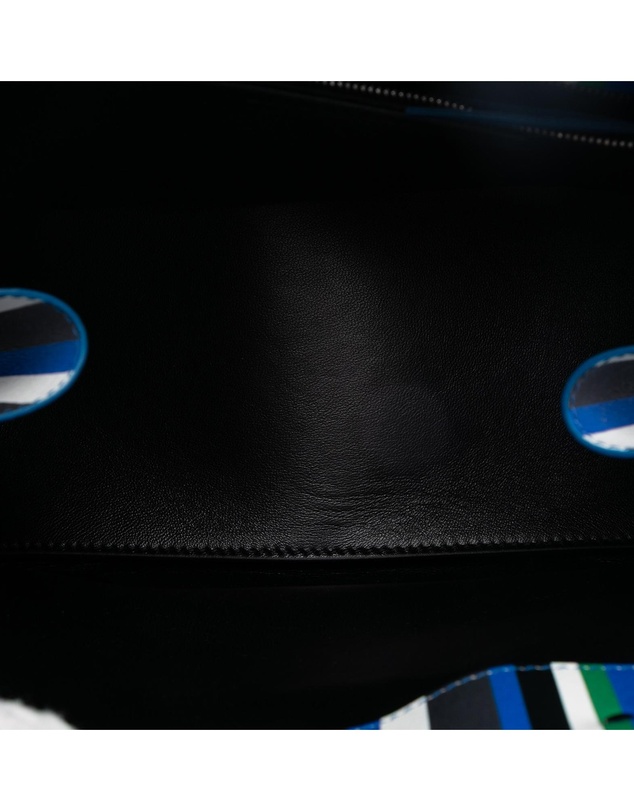 Pre-Loved by Azura Reborn - Pre-Loved Mini Leather Striped Papier A6 Zip Around Satchel