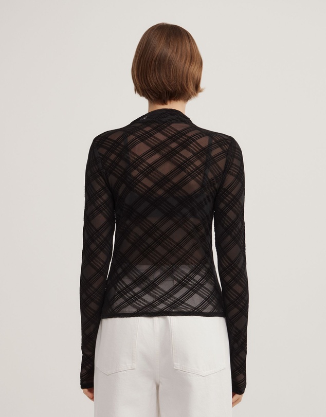 Witchery - Flocked Mesh Top