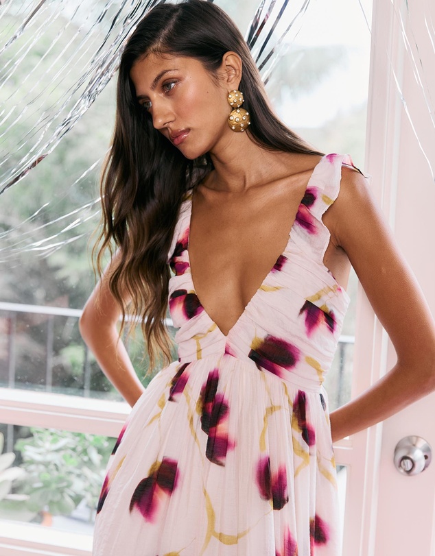 MINKPINK - Emery Ruffled Bias Maxi Dress