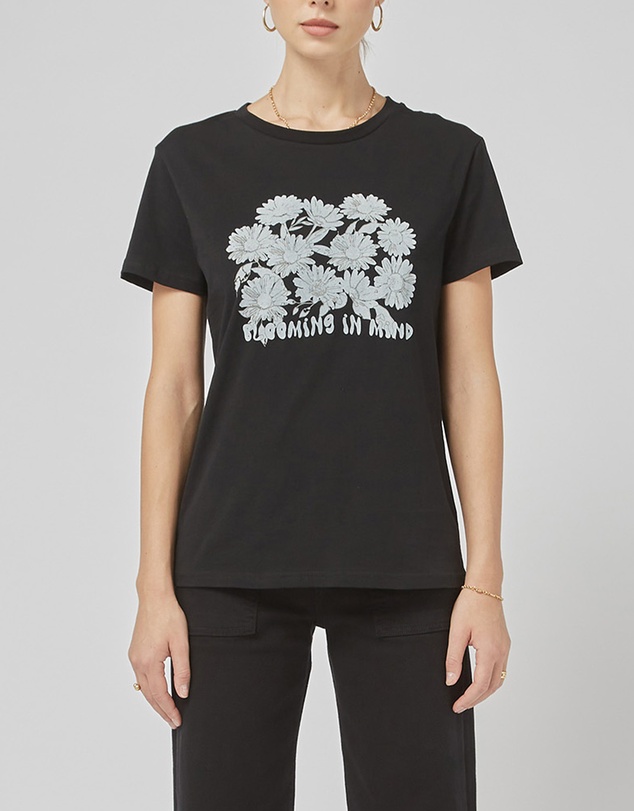 DRICOPER DENIM - Clare Black Printed Tee
