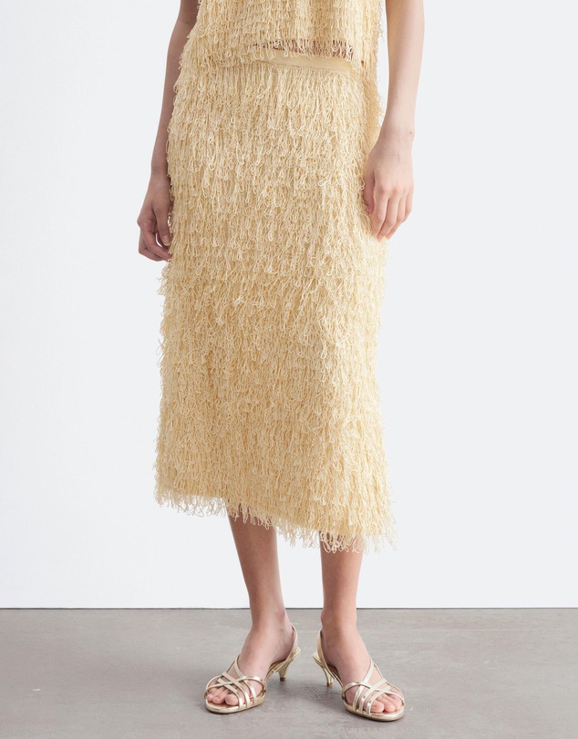 & Other Stories - Fringed Pencil Skirt