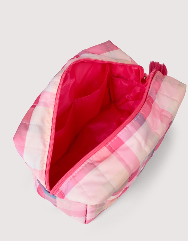 The Somewhere Co - Pink Plaid Cosmetic Case