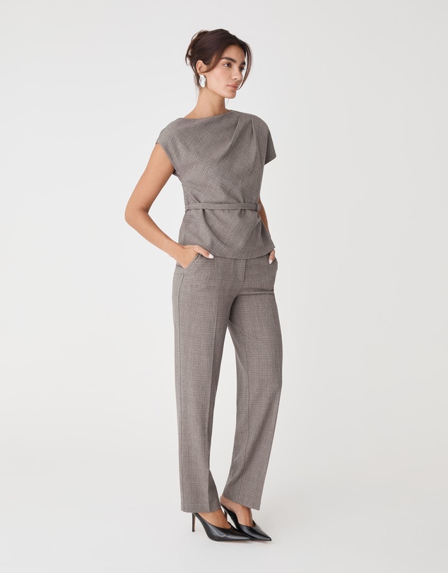 Forcast - Loretta Straight Check Pants