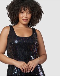 Pink Dusk by Curve Project - Desired Midi Sequin Dress