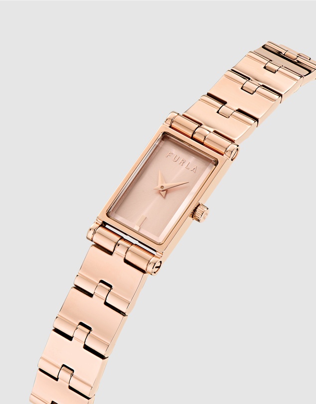 Furla - Baguette Rose Gold-Tone Bracelet Watch