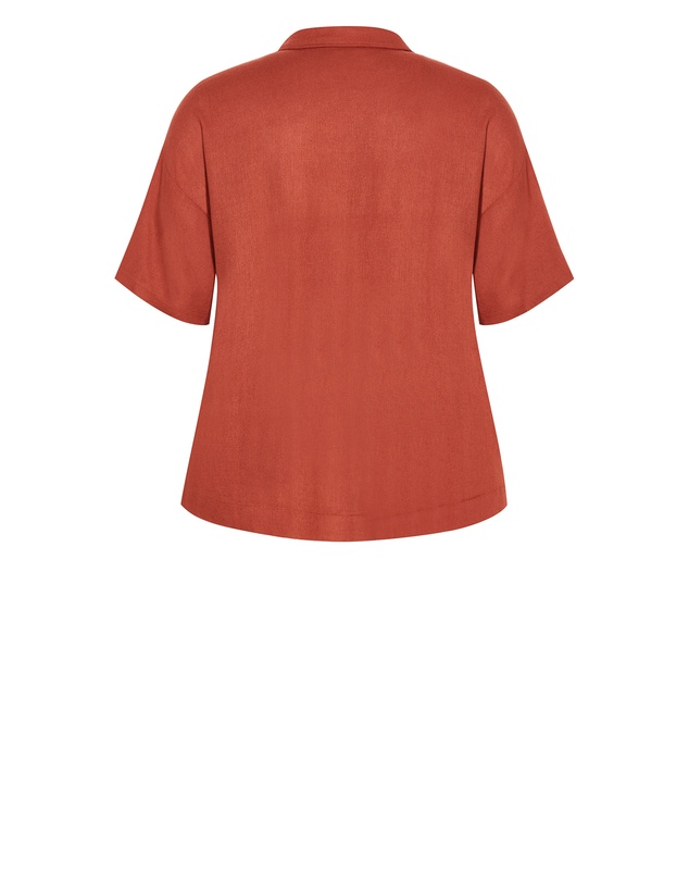 City Chic - Plus size Lyana Shirt - clay