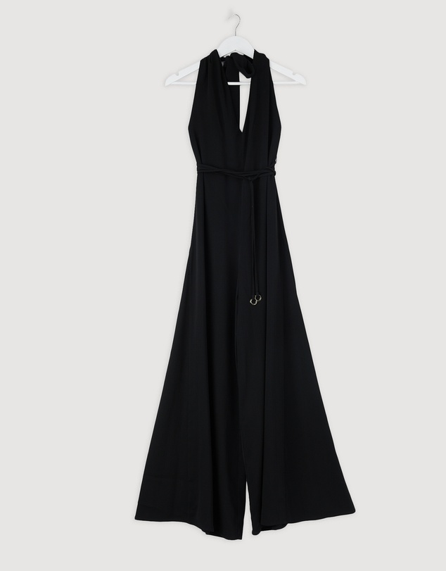 Revibe - Repaired Shona Joy Iliad Halter Neck Open Back Jumpsuit - AU 8