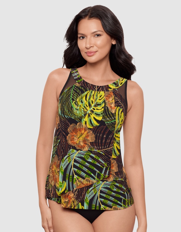 Miraclesuit Swimwear  - Sunset Islet Ursula Underwired High Neck Tankini Top