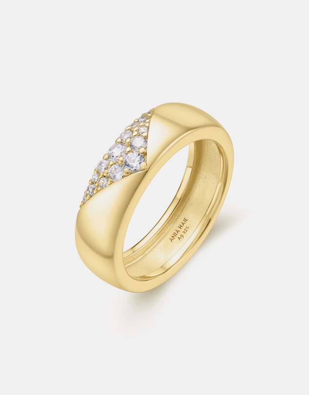 Ania Haie - Gold Pave Cubic Zirconia Bold Statement Ring